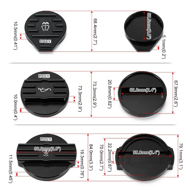 Bouchon Huile / Refroidissement / lave glace Noir - Image 8