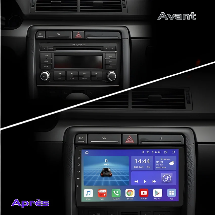 Ecran Autoradio Carplay Audi A4 B6 B7 - Image 4