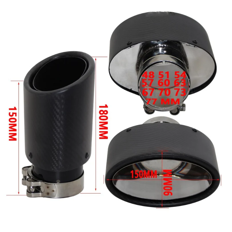 Embout Echappement Oval Noir Type RS3 90*150mm - Image 5