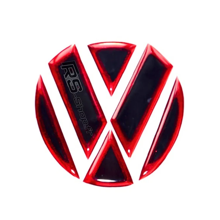 Sticker Logo VW Noir et Rouge Avant Golf 7.5 - Image 4